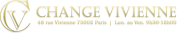 Logo du magasin d'or Change Vivienne à Paris.