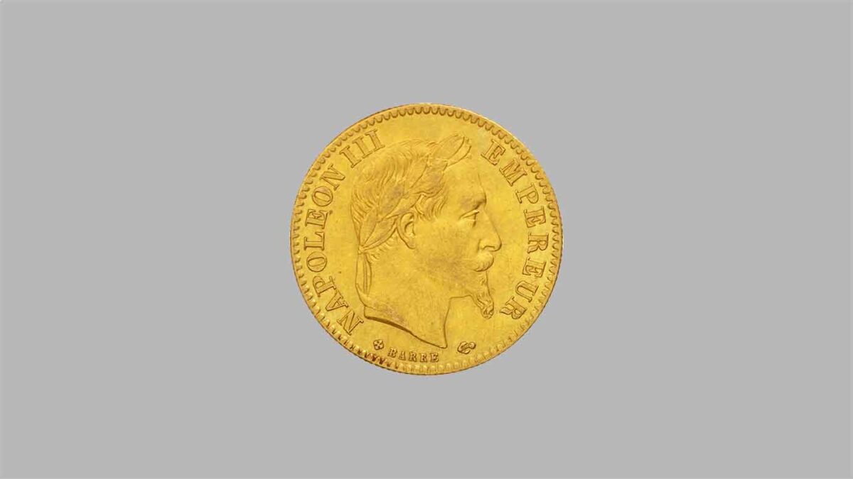 La pièce d’or de 10 Francs or 1863 Empire Français Tête Laurée (A Paris).