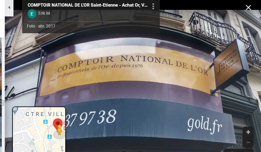 Le magasin sur saint etienne d'achat et vente or (Comptoir national de l'or Saint Etienne)