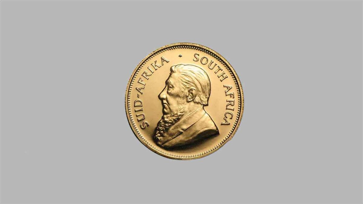 Pièce en or d’Afrique du sud krugerrand or 1 once 2017 (poids et prix euros, francs suisse et dollar).