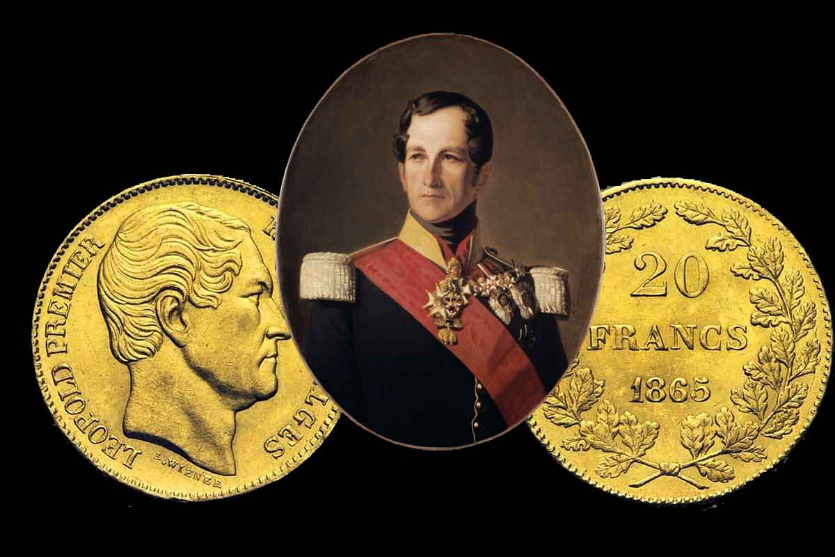 Les pièces d’or Léopold Ier de 20 Francs Or.