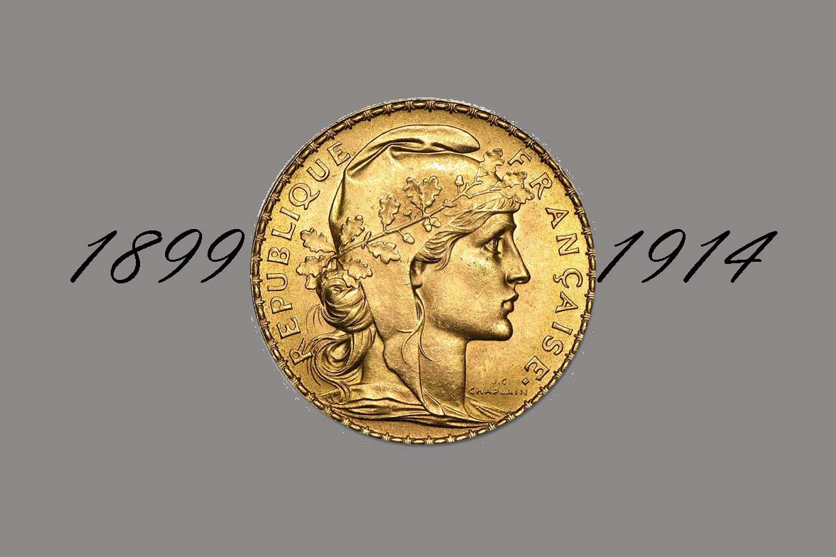 La pièce d’or Napoléon Coq Marianne 20 Francs or.
