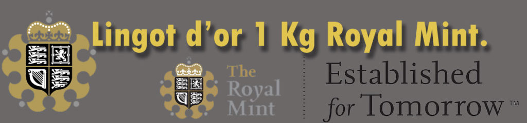 Description et valeur en bourse aujourd'hui des lingots d'un kilo d'or de la Royal Mint.