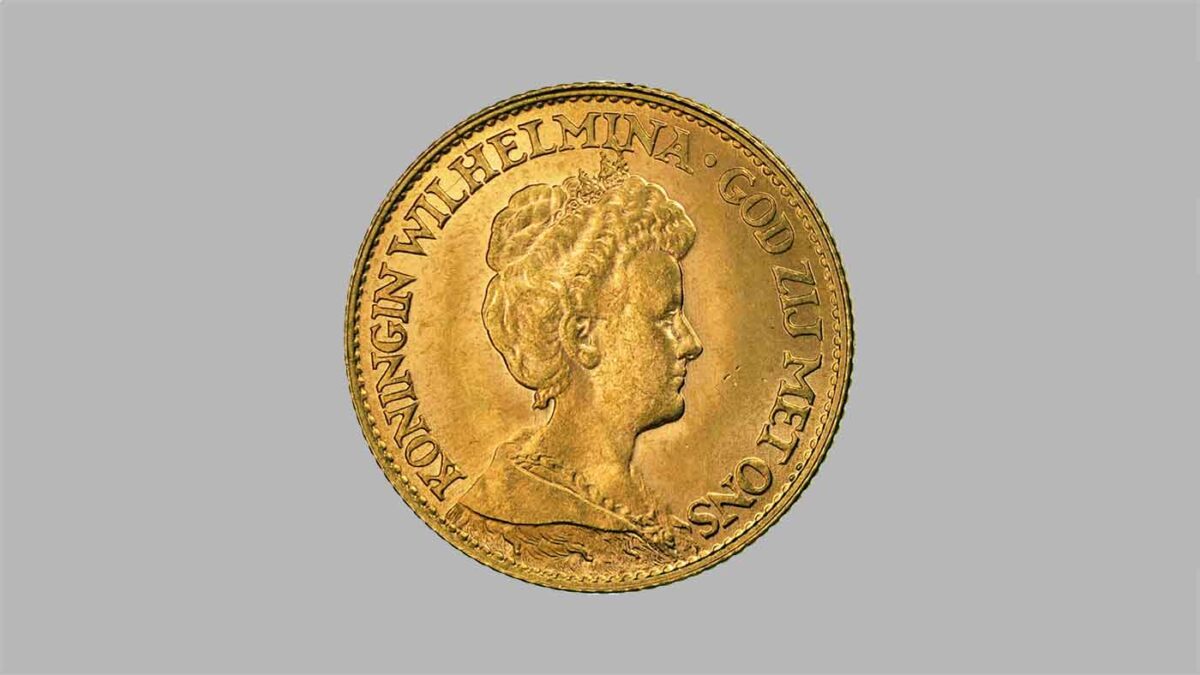 Pièce d’or 10 gulden 1917.