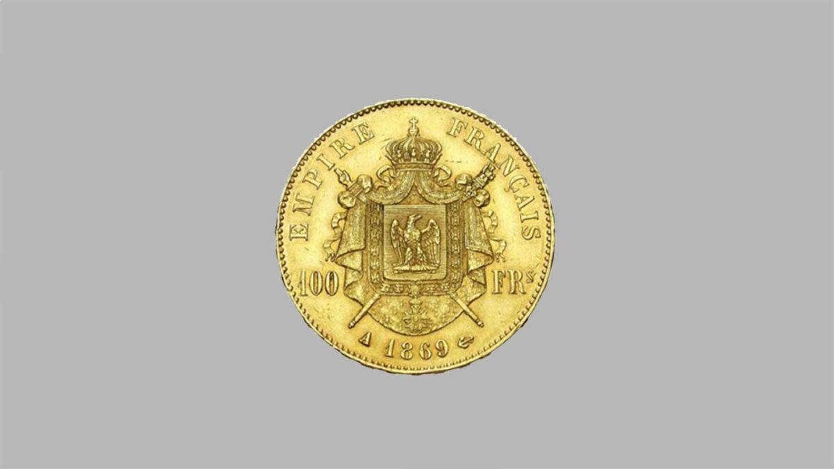 La pièce d’or de 100 Francs Napoléon III Tête Laurée. 1861 à 1870