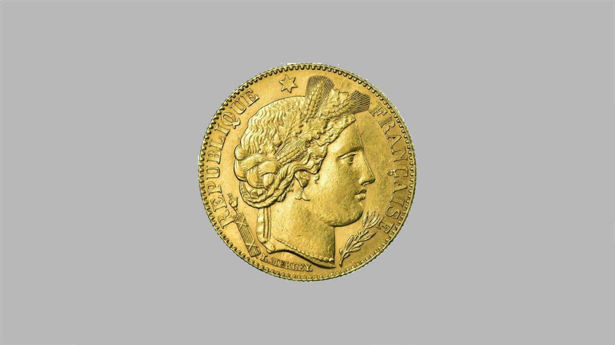 La pièce d’or 10 Francs 1896 demi Napoléon Génie Dupré.