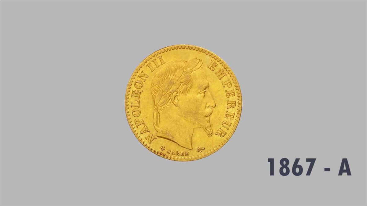 La pièce d’or de 10 Francs or 1867 Empire Français Tête Laurée (A-Paris).