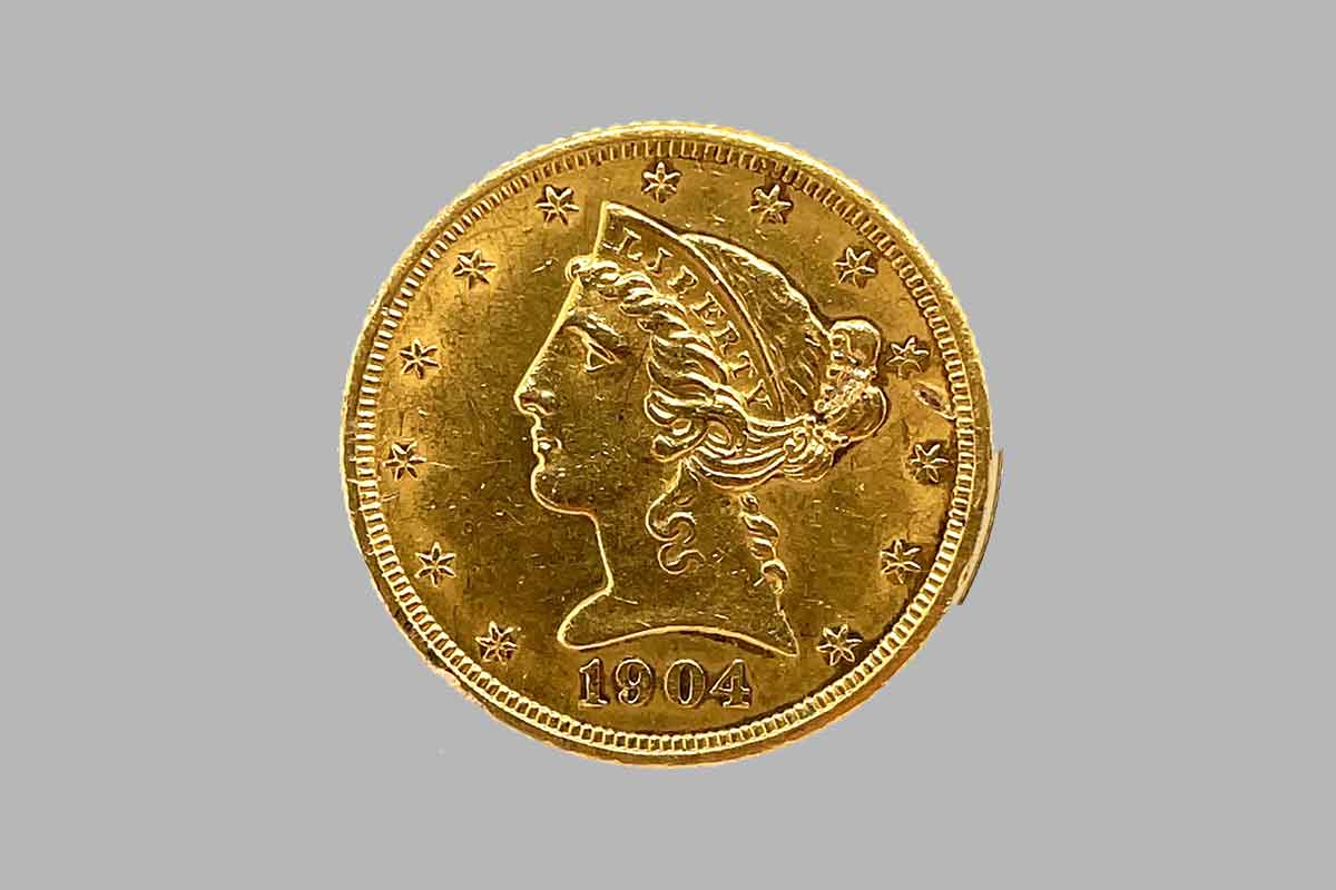 ‘Liberty Head’ Gold $5 Half Eagle, 1839 to 1908