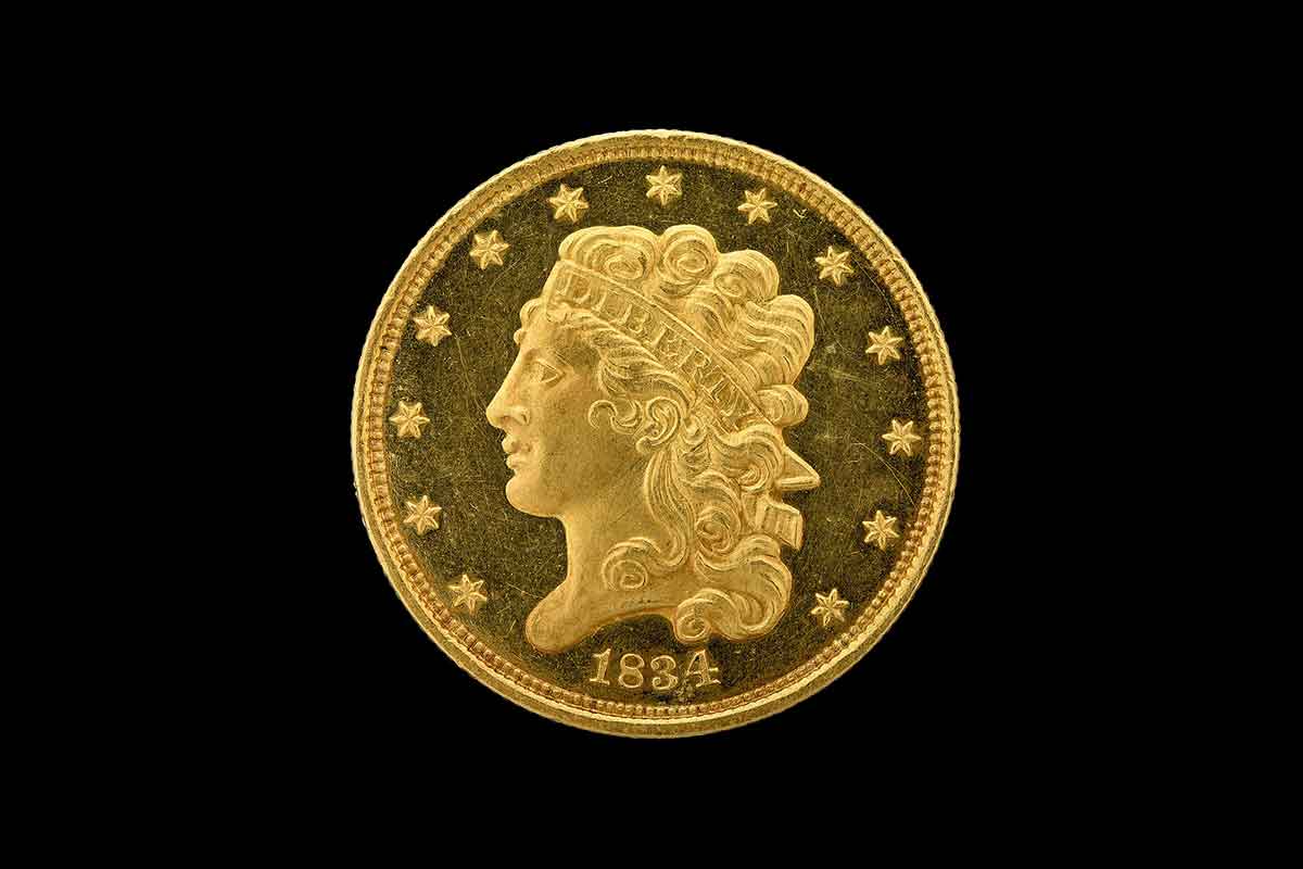 Classic Head Gold $5 Half Eagle, 1834 to 1838.