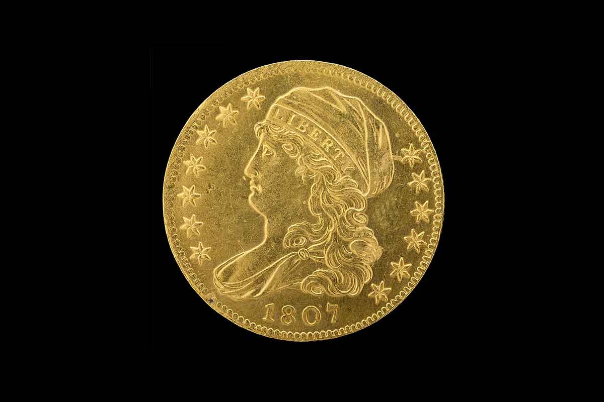 Draped Bust Gold $5 Half Eagle, 1807 to 1817.